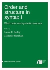 Enlarge image Cover: Order and structure in syntax I - Freie Universität Berlin Universitätsbibliothek