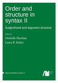 Cover: Order and structure in syntax II - Freie Universit&auml;t Berlin Universit&auml;tsbibliothek