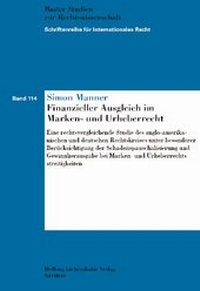 Abbildung von: Finanzieller Ausgleich im Marken- und Urheberrecht - Nomos