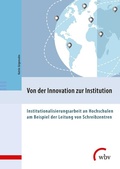 Cover: Von der Innovation zur Institution - wbv Media