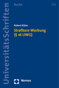 Abbildung von: Strafbare Werbung (§ 16 UWG) - Nomos