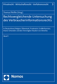 Abbildung von: Rechtsvergleichende Untersuchung des Verbraucherinformationsrechts - Nomos