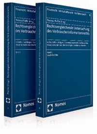 Abbildung von: Rechtsvergleichende Untersuchung des Verbraucherinformationsrechts. Band I + II - Nomos