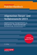 Cover: Praktiker-Handbuch Allgemeines Steuer- und Verfahrensrecht 2019: AO FGO 2019 - IDW