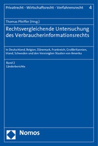 Abbildung von: Rechtsvergleichende Untersuchung des Verbraucherinformationsrechts - Nomos