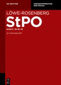Cover: L&ouml;we/Rosenberg. Die Strafproze&szlig;ordnung und das Gerichtsverfassungsgesetz / &sect;&sect; 48-93 - De Gruyter