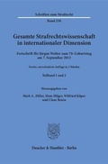 Cover: Gesamte Strafrechtswissenschaft in internationaler Dimension - Duncker & Humblot
