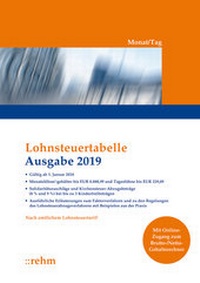Abbildung von: Lohnsteuertabelle 2019 Monat/Tag - Rehm
