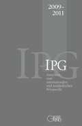Cover: Gutachten zum internationalen und ausl&auml;ndischen Privatrecht (IPG) 2009-2011 - Gieseking