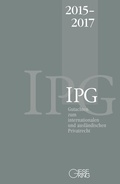 Cover: Gutachten zum internationalen und ausl&auml;ndischen Privatrecht (IPG) 2015-2017 - Gieseking