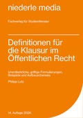 Cover: Definitionen f&uuml;r die Klausur im &Ouml;ffentlichen Recht - 2026 - niederle media