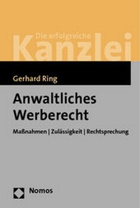 Abbildung von: Anwaltliches Werberecht - Nomos