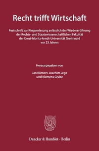 Enlarge image Cover: Recht trifft Wirtschaft - Duncker & Humblot