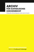 Cover: Archiv f&uuml;r katholisches Kirchenrecht - Brill | Sch&ouml;ningh