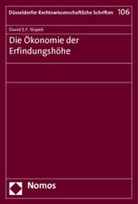 Abbildung von: Die Ökonomie der Erfindungshöhe - Nomos