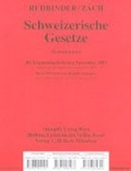 Cover: Schweizerische Gesetze - Helbing & Lichtenhahn