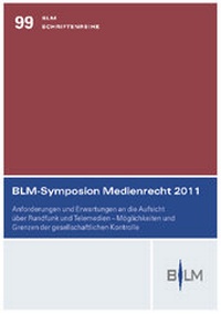 Abbildung von: BLM-Symposion Medienrecht 2011 - Nomos