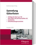 Cover: Sammlung G&uuml;terlisten - Ausgabe 2019 - Reguvis Fachmedien