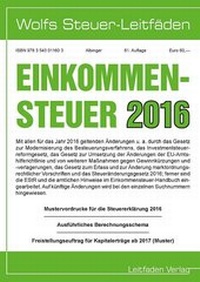 Abbildung von: Einkommensteuer für 2016 - Leitfadenverlag Sudholt
