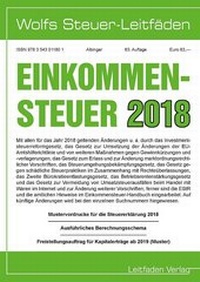 Abbildung von: Einkommensteuer für 2018 - Leitfadenverlag Sudholt