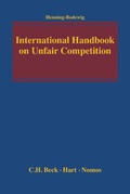 Cover: International Handbook on Unfair Competition - Nomos