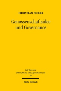 Abbildung von: Genossenschaftsidee und Governance - Mohr Siebeck