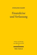 Cover: Finanzkrise und Verfassung - Mohr Siebeck