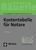 Cover: Kostentabelle f&uuml;r Notare - Nomos