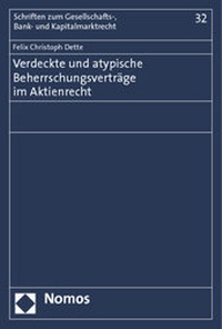 Abbildung von: Verdeckte und atypische Beherrschungsverträge im Aktienrecht - Nomos
