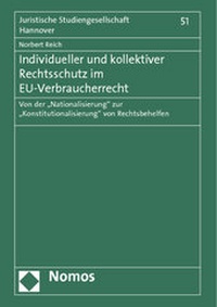 Abbildung von: Individueller und kollektiver Rechtsschutz im EU-Verbraucherrecht - Nomos