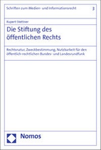Abbildung von: Die Stiftung des öffentlichen Rechts - Nomos