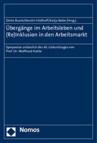 Abbildung von: Übergänge im Arbeitsleben und (Re)Inklusion in den Arbeitsmarkt - Nomos
