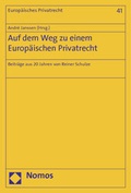 Cover: Auf dem Weg zu einem Europ&auml;ischen Privatrecht - Nomos