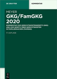 Abbildung von: GKG/FamGKG 2020 - De Gruyter
