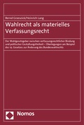 Cover: Wahlrecht als materielles Verfassungsrecht - Nomos