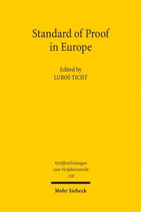 Abbildung von: Standard of Proof in Europe - Mohr Siebeck