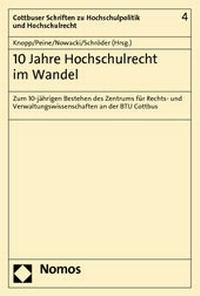 Abbildung von: 10 Jahre Hochschulrecht im Wandel - Nomos