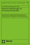 Abbildung von: Aktuelle Entwicklungen im Immissionsschutzrecht - Nomos