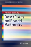 Cover: Convex Duality and Financial Mathematics - Springer