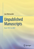 Cover: Unpublished Manuscripts - Springer