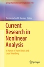 Cover: Current Research in Nonlinear Analysis - Springer