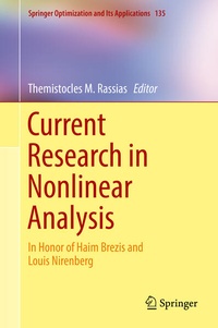 Enlarge image Cover: Current Research in Nonlinear Analysis - Springer