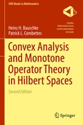 Cover: Convex Analysis and Monotone Operator Theory in Hilbert Spaces - Springer