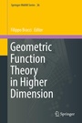 Cover: Geometric Function Theory in Higher Dimension - Springer