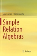 Cover: Simple Relation Algebras - Springer