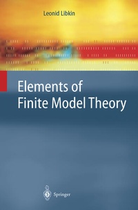 Enlarge image Cover: Elements of Finite Model Theory - Springer