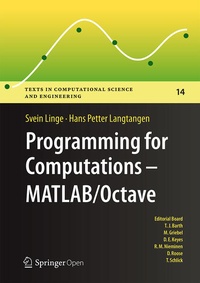 Enlarge image Cover: Programming for Computations - MATLAB/Octave - Springer
