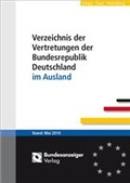 Cover: Verzeichnis der Vertretungen der Bundesrepublik Deutschland im Ausland - Reguvis Fachmedien