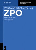 Abbildung von: Zivilprozessordnung und Nebengesetze: ZPO - Band 11 - De Gruyter