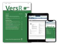 Abbildung von: Versicherungsrecht - VersR - VVW Verlag Versicherungswirtschaft